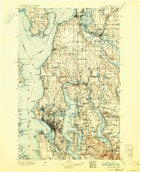 1897 Map of Snohomish, 1930 Print