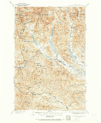 1901 Map of Snoqualmie Pass, 1965 Print