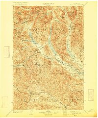 1903 Map of Snoqualmie Pass, WA, 1916 Print