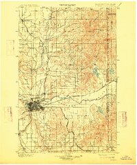 1901 Map of Spokane, 1915 Print