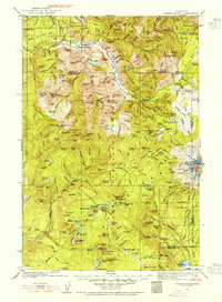 1926 Map of Skamania County, WA, 1954 Print