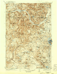 preview thumbnail of historical topo map of Skamania County, WA in 1931