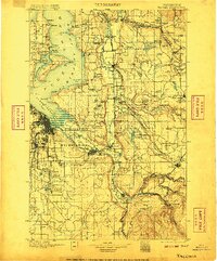 1900 Map of Tacoma, 1906 Print