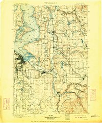 1900 Map of Tacoma, 1909 Print