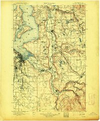 1900 Map of Tacoma, 1913 Print