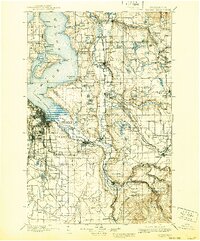 1900 Map of Tacoma, 1940 Print