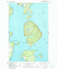 Download a high-resolution, GPS-compatible USGS topo map for Blakely Island, WA (1991 edition)