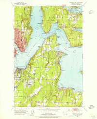 1953 Map of Bremerton East, 1955 Print