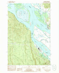 preview thumbnail of historical topo map of Cathlamet, WA in 1985