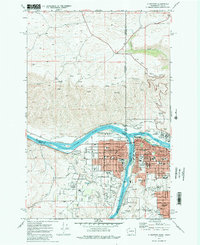 1971 Map of Clarkston, WA, 1986 Print