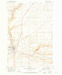 1970 Map of Connell, WA, 1973 Print
