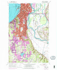 Download a high-resolution, GPS-compatible USGS topo map for Everett, WA (1976 edition)