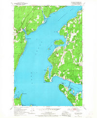 1953 Map of Raft Island, WA, 1968 Print