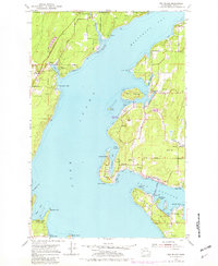 1953 Map of Raft Island, WA, 1982 Print