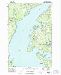 1953 Map of Raft Island, WA, 1994 Print