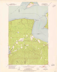 1953 Topo Map of Gardiner, Clallam County, WA | Pastmaps