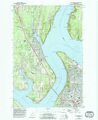 Download a high-resolution, GPS-compatible USGS topo map for Gig Harbor, WA (1995 edition)