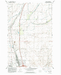 preview thumbnail of historical topo map of Franklin County, WA in 1992