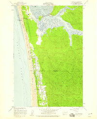 1956 Map of Grayland, WA, 1959 Print