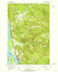 1953 Map of Kalama, WA, 1955 Print