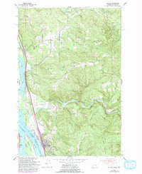 Download a high-resolution, GPS-compatible USGS topo map for Kalama, WA (1993 edition)