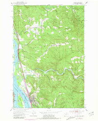 1953 Map of Kalama, WA, 1981 Print