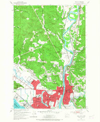 1953 Map of Kelso, 1967 Print