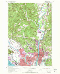 1953 Map of Kelso, 1971 Print