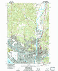 Download a high-resolution, GPS-compatible USGS topo map for Kelso, WA (1995 edition)