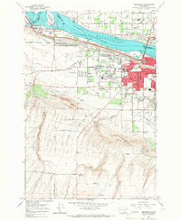 1964 Map of Kennewick, 1966 Print