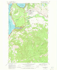 1969 Map of Kettle Falls, WA, 1972 Print