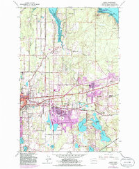 Download a high-resolution, GPS-compatible USGS topo map for Lacey, WA (1986 edition)