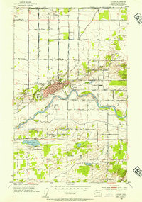 1952 Map of Lynden, WA, 1954 Print