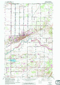 1952 Map of Lynden, WA, 1995 Print