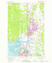 1956 Map of Marysville, 1975 Print