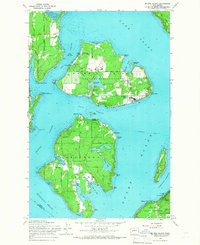 1959 Map of Anderson Island, WA, 1966 Print