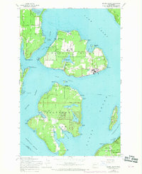 1959 Map of Anderson Island, WA, 1969 Print