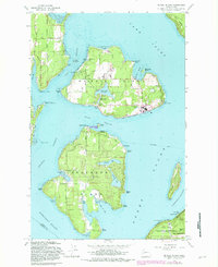 1959 Map of Anderson Island, WA, 1981 Print
