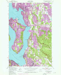 Download a high-resolution, GPS-compatible USGS topo map for Mercer Island, WA (1976 edition)