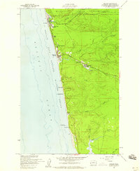 1955 Map of Moclips, WA, 1959 Print