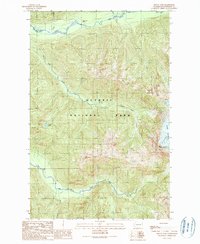 Download a high-resolution, GPS-compatible USGS topo map for Mount Tom, WA (1990 edition)