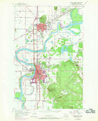 1956 Map of Mount Vernon, WA, 1969 Print
