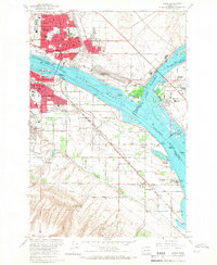 Download a high-resolution, GPS-compatible USGS topo map for Pasco, WA (1967 edition)