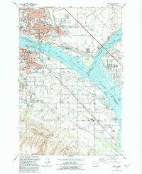 preview thumbnail of historical topo map of Pasco, WA in 1992