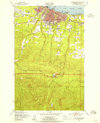 1950 Map of Port Angeles, WA, 1955 Print