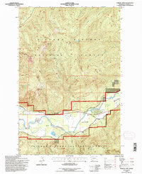 Download a high-resolution, GPS-compatible USGS topo map for Purcell Mtn, WA (1996 edition)