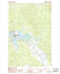 Download a high-resolution, GPS-compatible USGS topo map for Raymond, WA (1986 edition)