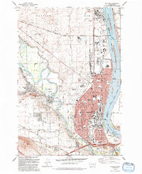 Download a high-resolution, GPS-compatible USGS topo map for Richland, WA (1992 edition)