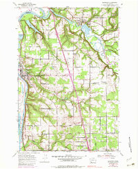 1954 Map of Ridgefield, WA, 1982 Print