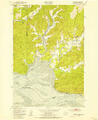 1949 Map of Rosburg, WA, 1955 Print
